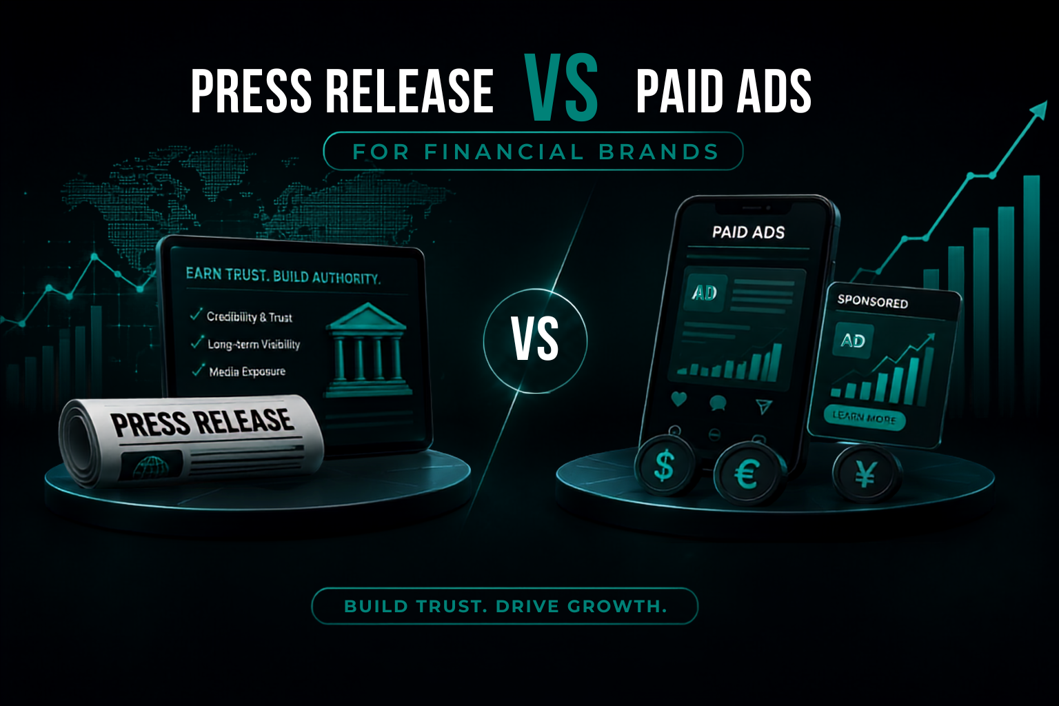 Press Release vs Paid Ads for Financial Brands