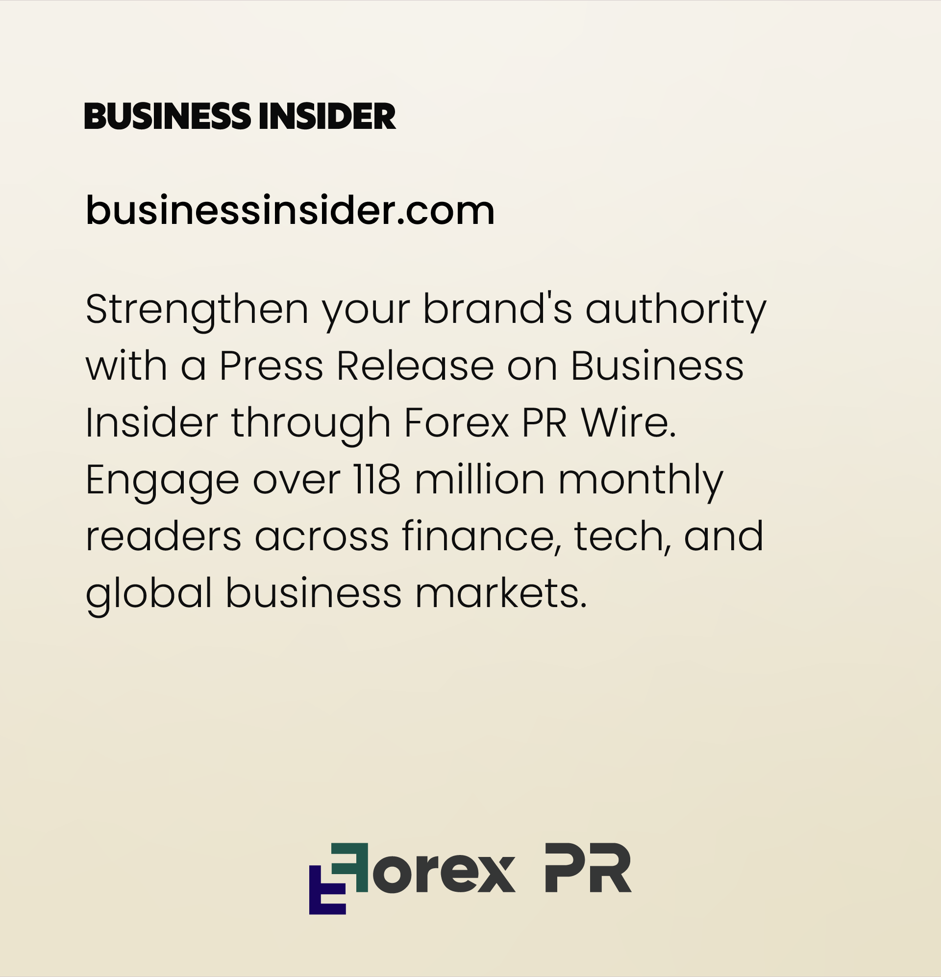 Press Release on Business Insider