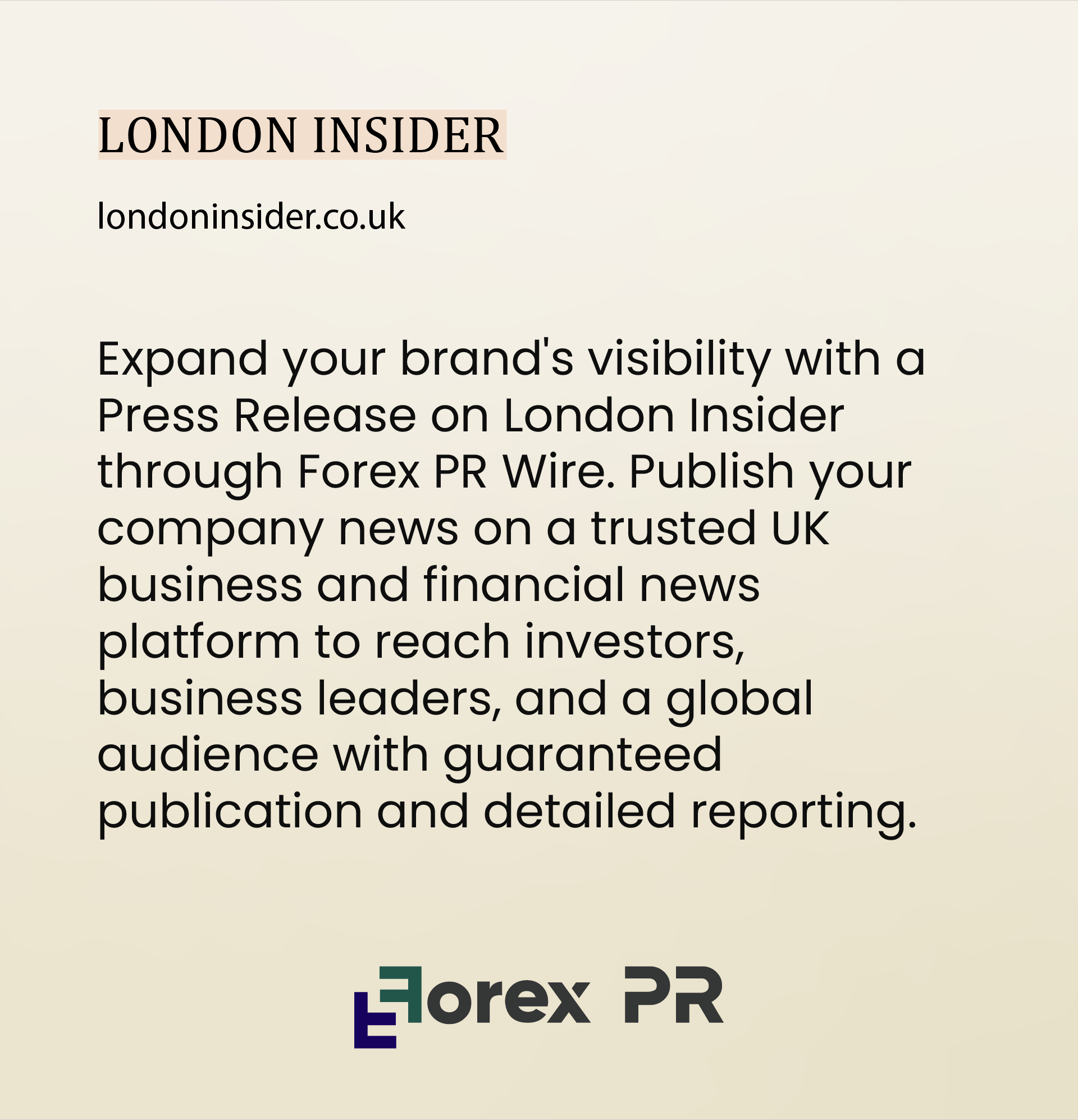 London Insider Press release
