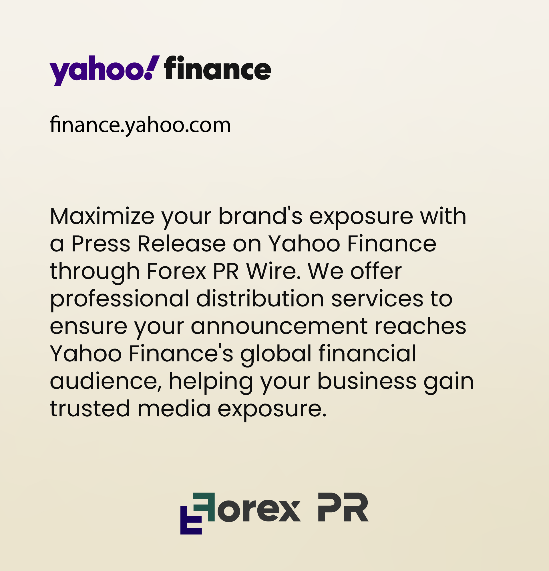 Press Release on Yahoo Finance